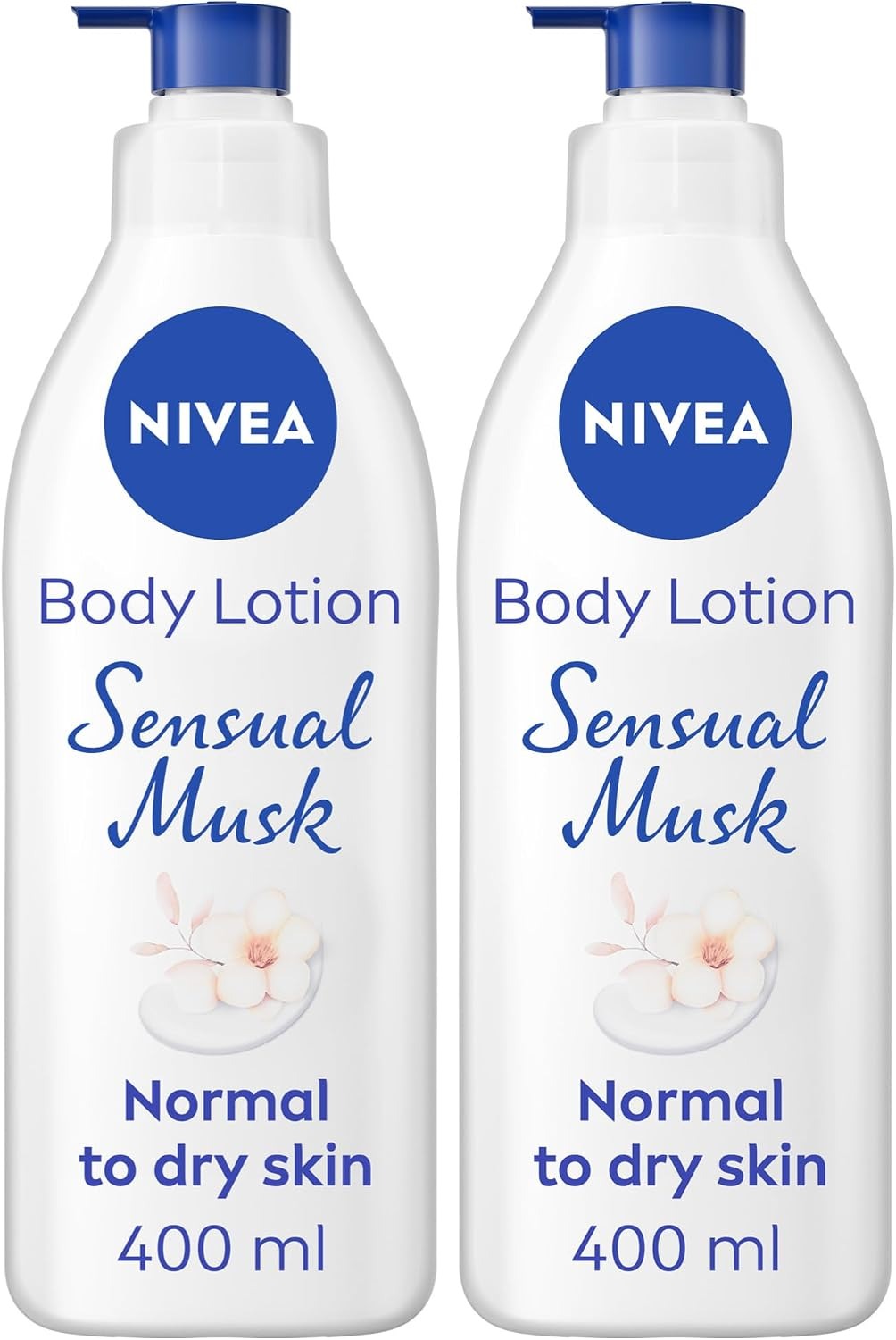 NIVEA Body Lotion Sensual Musk, Musk Scent, Normal to Dry Skin, 2x400ml