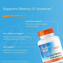 Natural brain enhancers supplement bottle with orange cap
