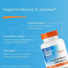 Doctor's Best, Natural Brain Enhancers, 60 Veggie Caps