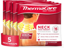 ThermaCare neck and shoulder heat wraps, 5-count red pouches