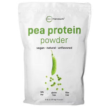 Unflavoured pea protein powder pouch with green pea protein label, 5 lb size
