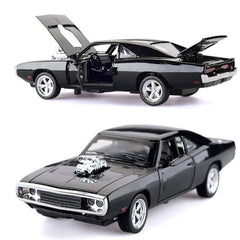 Fast and Furious Dodge Charger toy car by Huitich in black with detailed engine and opening doors