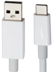 Huitich charging cable with fast data transfer USB Type C lead and USB-A connector in white