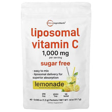 Liposomal vitamin C lemonade flavor packets pouch, sugar-free, 40 packets, 1,000 mg