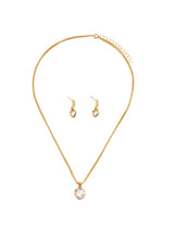 Elegant Heart Crystal Jewelry Set Necklace & Earrings