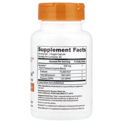 Dietary supplement bottle, back label with Supplement Facts and ingredient panel