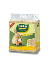Natural woodchip bedding in 1 kg bag for small animals, lemon-scented