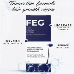 FEG hair growth oil spray in innovative packaging for nourishing and increasing hair growth