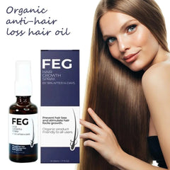 Mumzar FEG hair growth oil spray with organic formula for preventing hair loss and stimulating growth