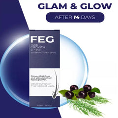 FEG Hair Growth Spray for hair loss in 50ml box with herbal ingredients, promotes healthy hair growth