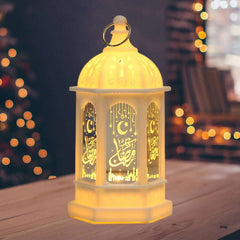 Huitich Ramadan LED lantern decoration glowing with festive lantern light assorted colors