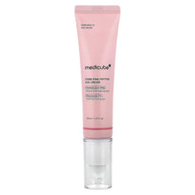 Medicube PDRN Pink Peptide eye cream tube, pink squeeze container with flip cap