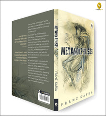 Order Metamorphosis English edition book by Franz Kafka with sketch cover art of a transforming figure