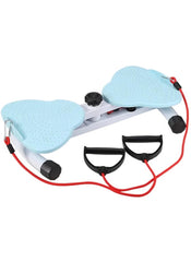 Huitich 360 degree waist twister with resistance bands in light blue and white for home fitness