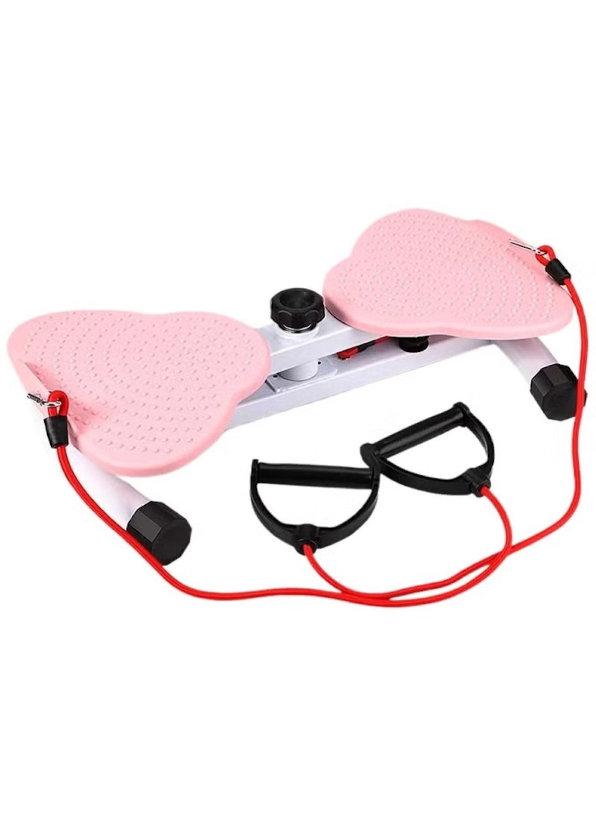 Huitich 360 degree waist twister with resistance bands in pink and white for fitness exercises