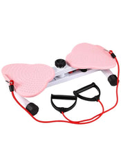 Huitich 360 degree waist twister with resistance bands in pink and white for fitness exercises