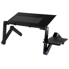 Huitich foldable laptop desk with mouse stand in black adjustable for ergonomic use