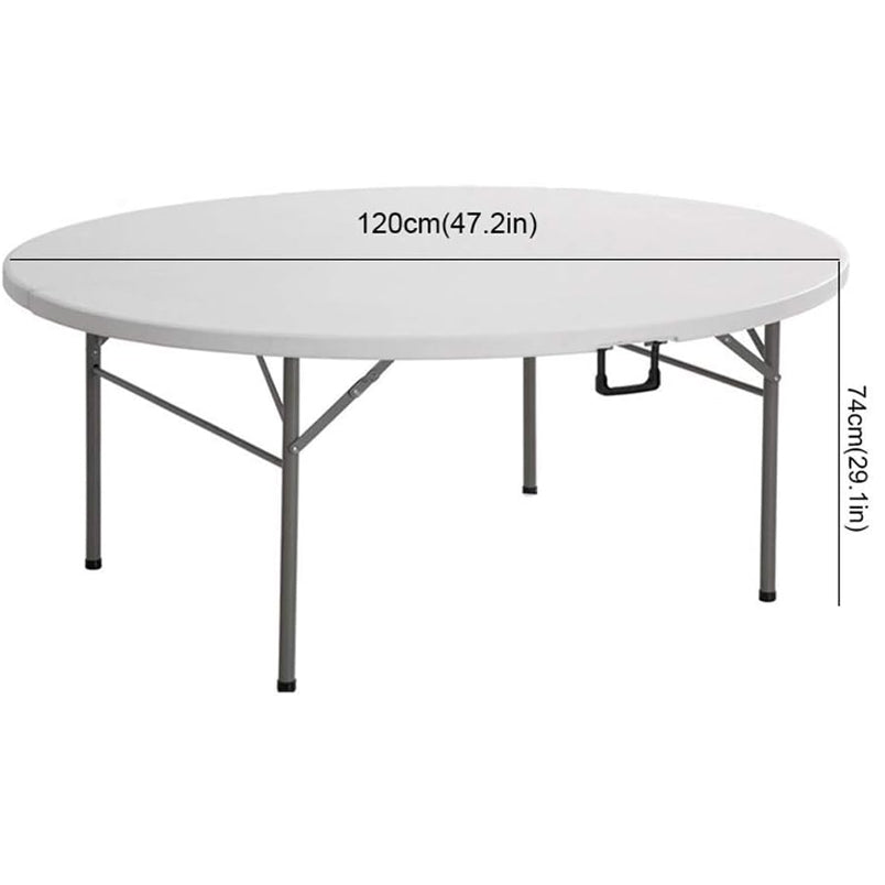 Huitich round camping table with metal legs and foldable design foldable study table for home