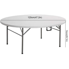 Huitich round camping table with metal legs and foldable design foldable study table for home
