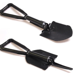 Huitich foldable survival shovel with black metal blade and handle for outdoor use