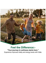 Wellness promotional card with Folfar branding and family outdoors imagery