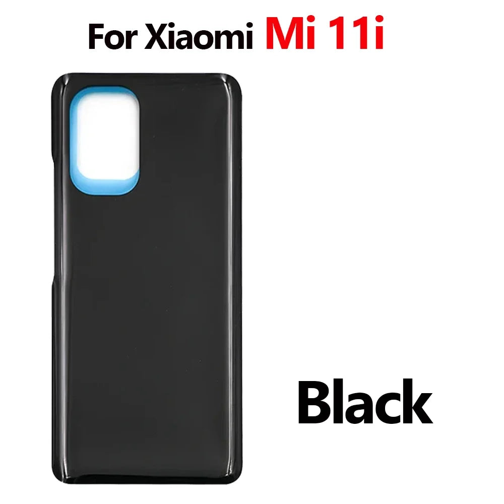 Mumzar black Xiaomi Mi 11i battery back cover replacement with camera cutout and glossy finish
