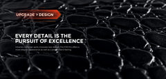 FOSSiBOT F101 PRO smartphone UAE premium black leather texture design background with excellence tagline