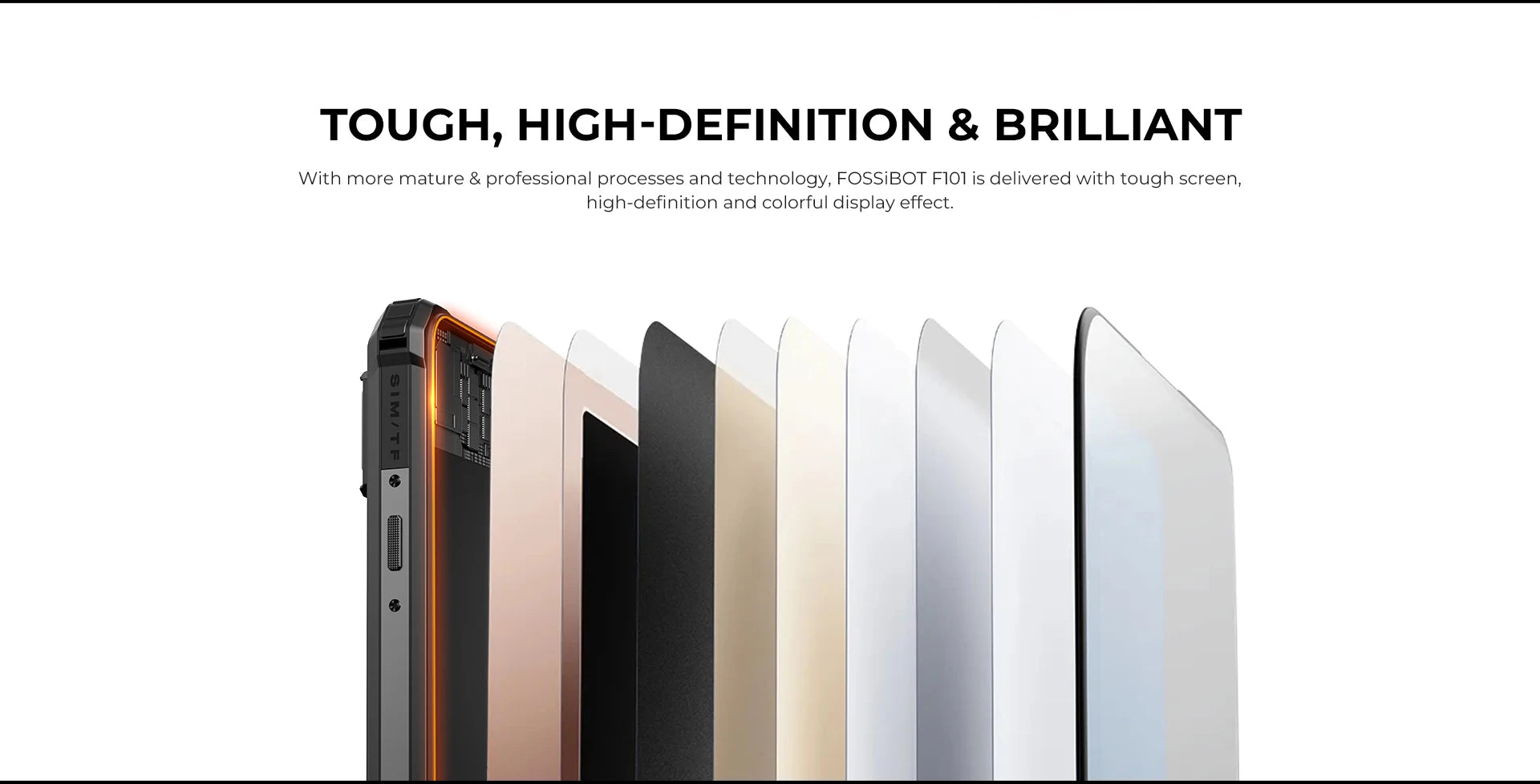 FOSSiBOT F101 PRO smartphone UAE rugged phone with tough high definition screen and multiple color panels