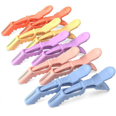 Huitich hair sectioning clips 10 pack in orange yellow purple pink and blue for styling