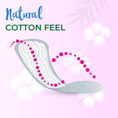 Freshdays daily liners natural cotton feel panty liner illustration showing breathable absorbent core