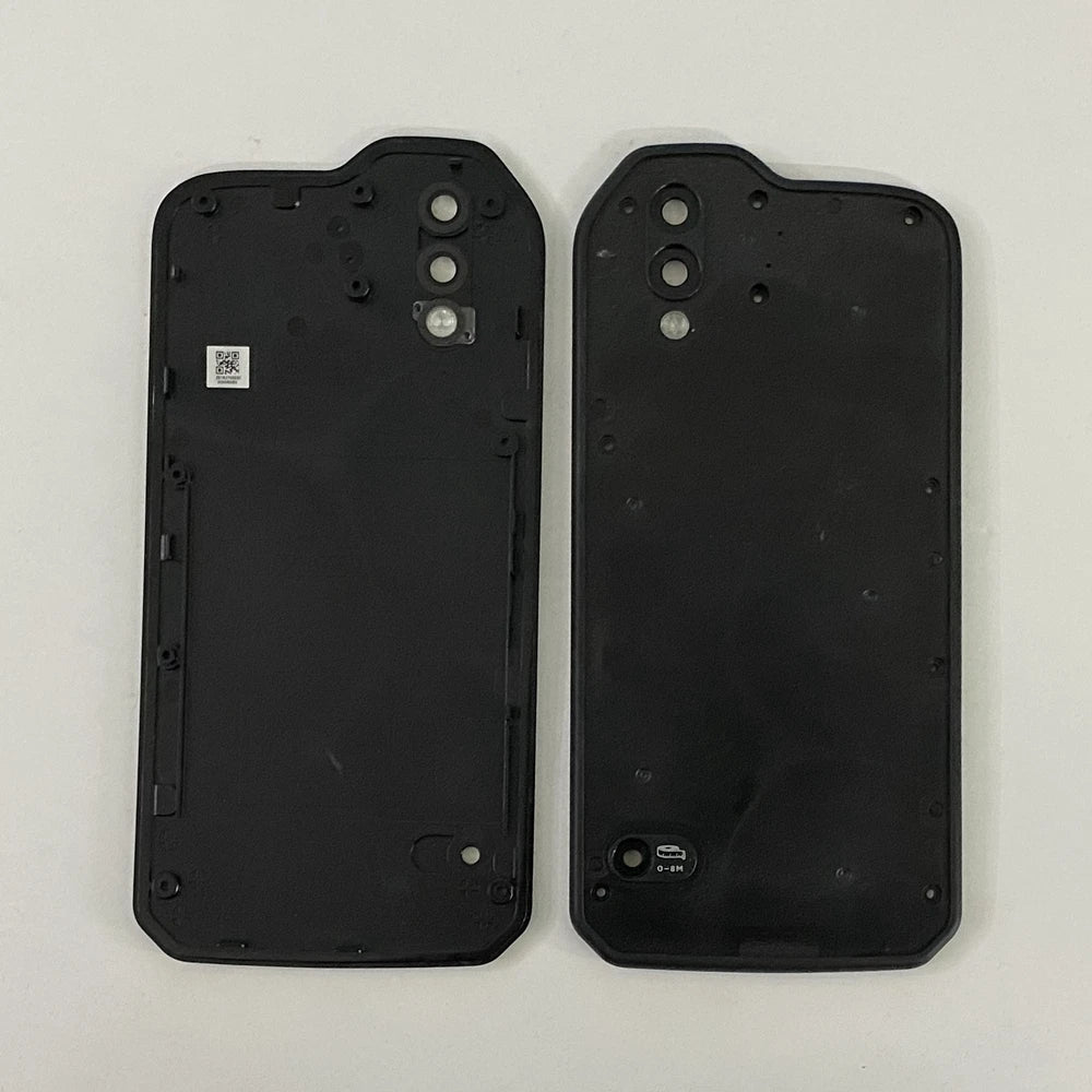 Mumzar Caterpillar Cat S61 front frame replacement black phone housing with dual camera cutouts and ports