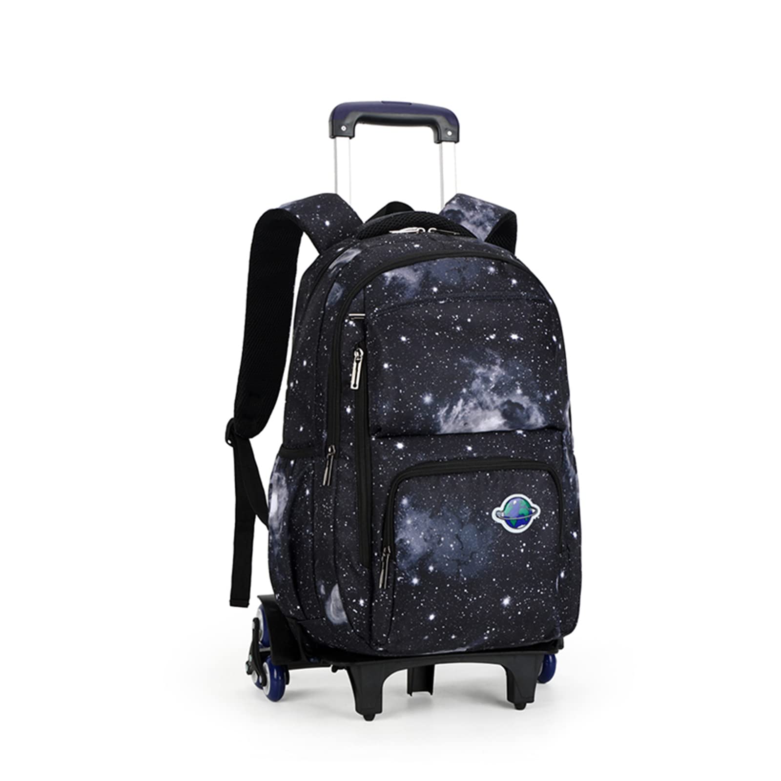 Huitich galaxy rolling school backpack with wheels and spacious compartments for students