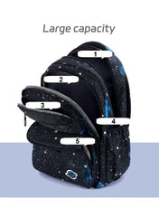 Huitich galaxy wheeled school backpack with large capacity and multiple compartments for students