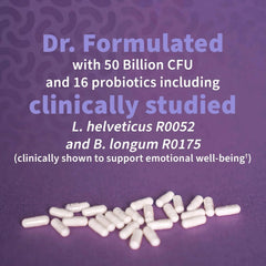 Garden of Life Dr. Formulated Probiotics Mood+ – Probiotic Capsules, 60 Vegetarian Capsules - Mumzar