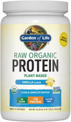 Garden of Life Raw Organic Protein plant based vanilla tub vegan vanilla protein powder 22g protein