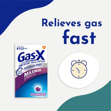 Gas-X Maximum Strength softgels box with 'Relieves gas fast' text