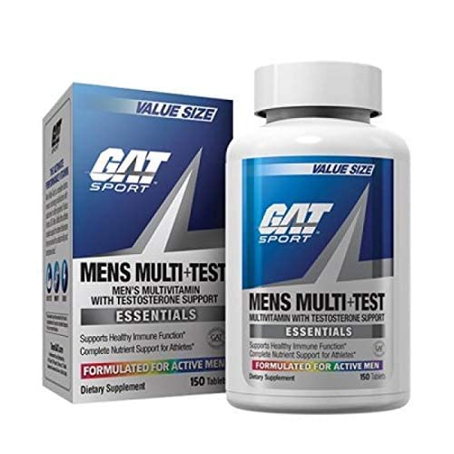 GAT Sport Mens Multi+Test multivitamin bottle and box value size men's testosterone support supplement