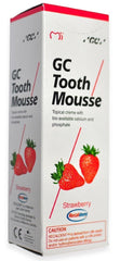 GC Tooth Mousse Strawberry UAE topical cream box with strawberry images and product branding by GC