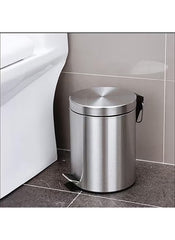 Huitich 12L stainless steel pedal bin next to a toilet in a modern bathroom