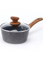 Huitich 13 piece kitchen cookware set nonstick saucepan with glass lid and wooden handle