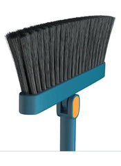 Huitich 3-in-1 broom and dustpan set with black bristles and blue handle for versatile cleaning