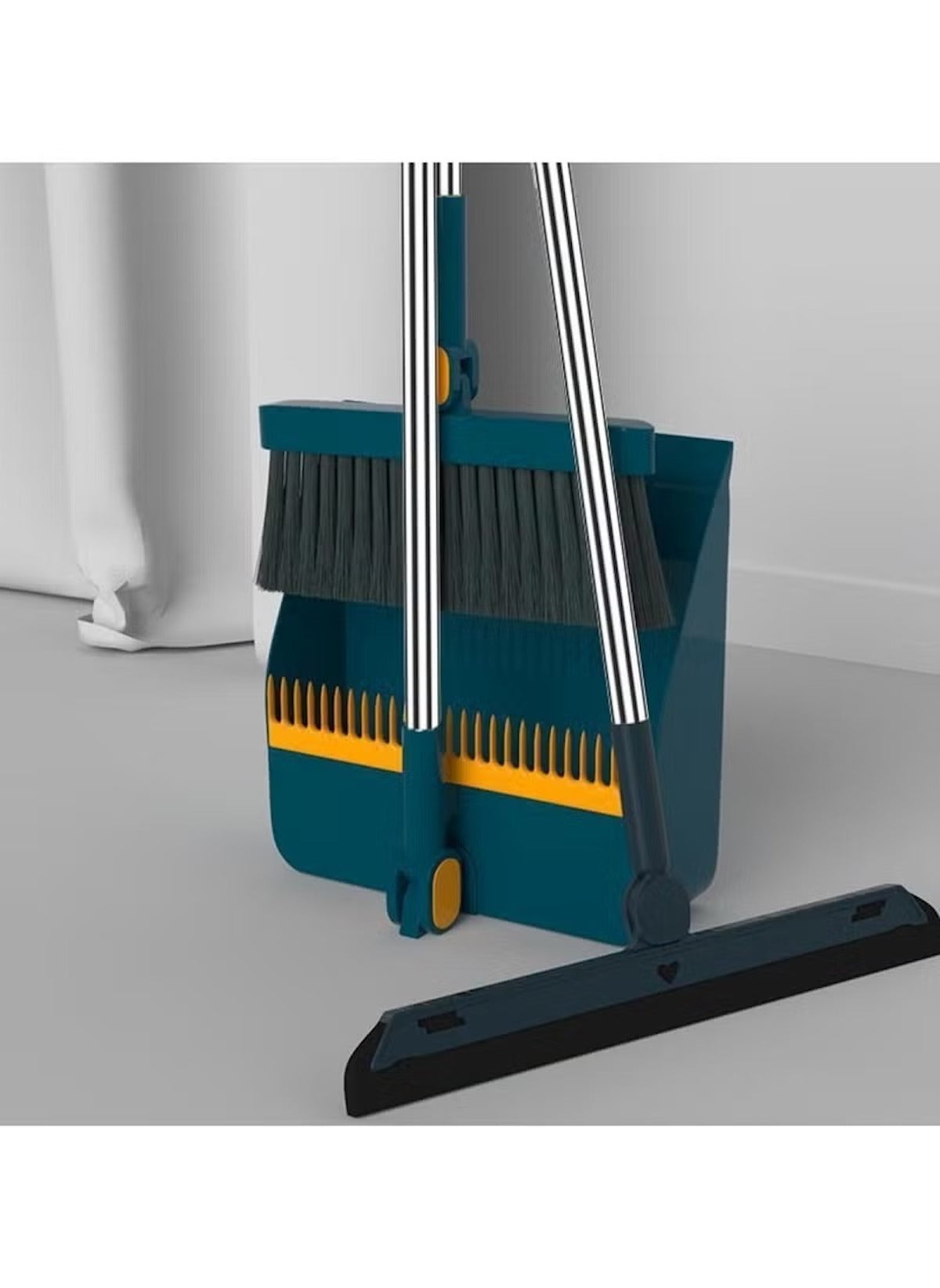 Huitich 3-in-1 broom and dustpan set with ergonomic handles and compact design for easy cleaning