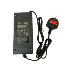 Electric scooter battery charger with 48V label and European plug cable