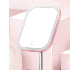 Huitich adjustable LED makeup mirror tabletop vanity mirror with touch control and sleek white frame