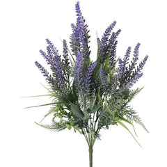Huitich artificial lavender flowers decor bouquet with green leaves for home decoration