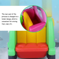 Huitich colorful four wheeled infant walker toy car with rear seat locker for storing toys and cups