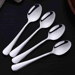 Huitich stainless steel espresso spoons set of four with sleek polished design for coffee lovers