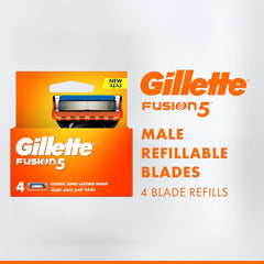 Gillette Fusion Power blades 4 pack orange Gillette Fusion5 box male refillable 4 blade refills