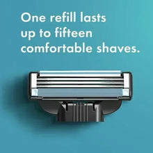 Gillette MACH3 razor blade cartridge head with long-lasting blades, single cartridge