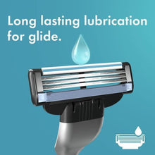 Gillette MACH3 razor blade cartridge with lubrication strip